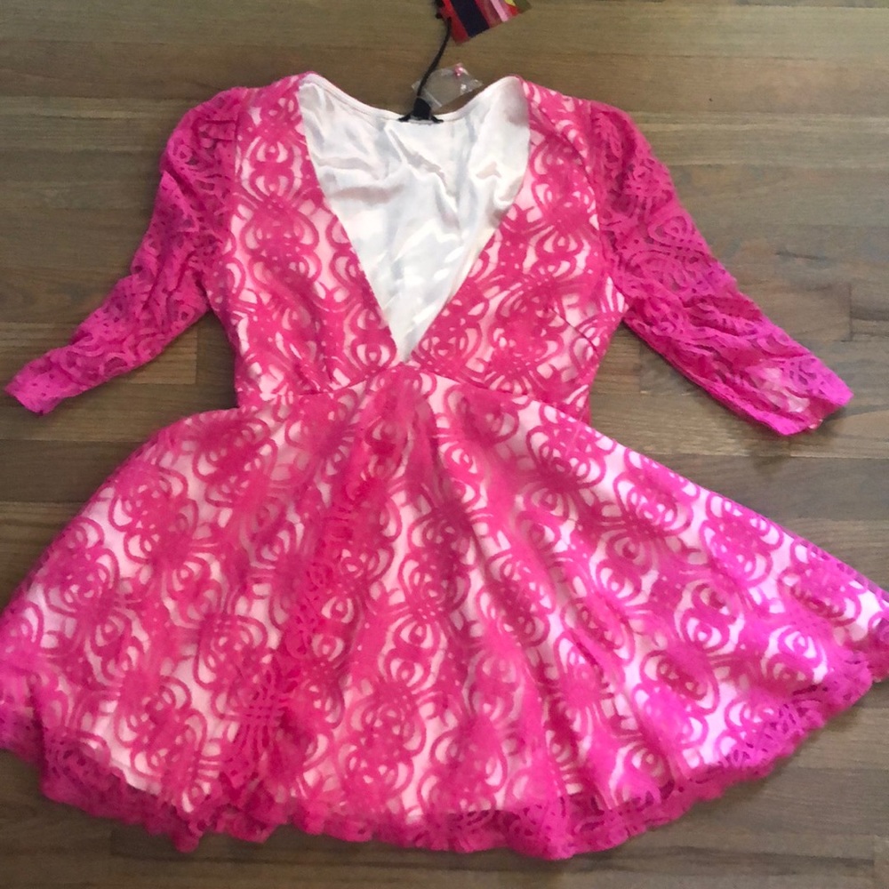 Hot pink mini dress Jarlo London
